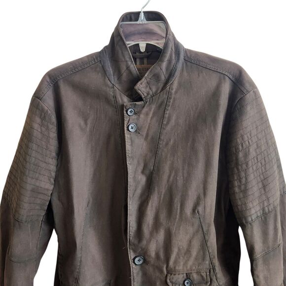Rogue State Mens NWOT Brown Military/Utility Jacket-Cotton-Seam Details-Rugged L - Picture 4 of 15